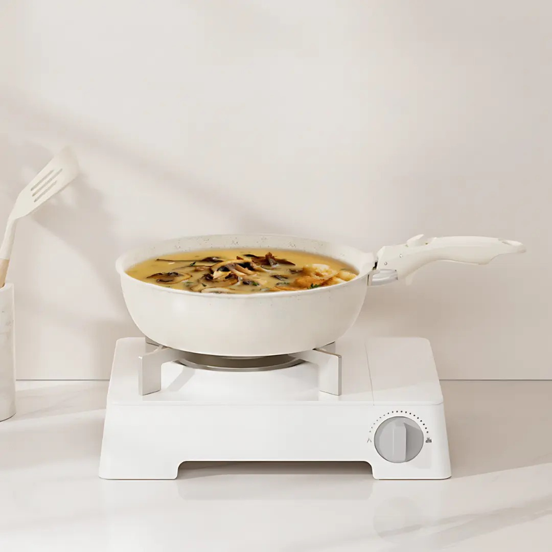 Juego de Sartenes y Ollas con Asas Desmontables para Cocina