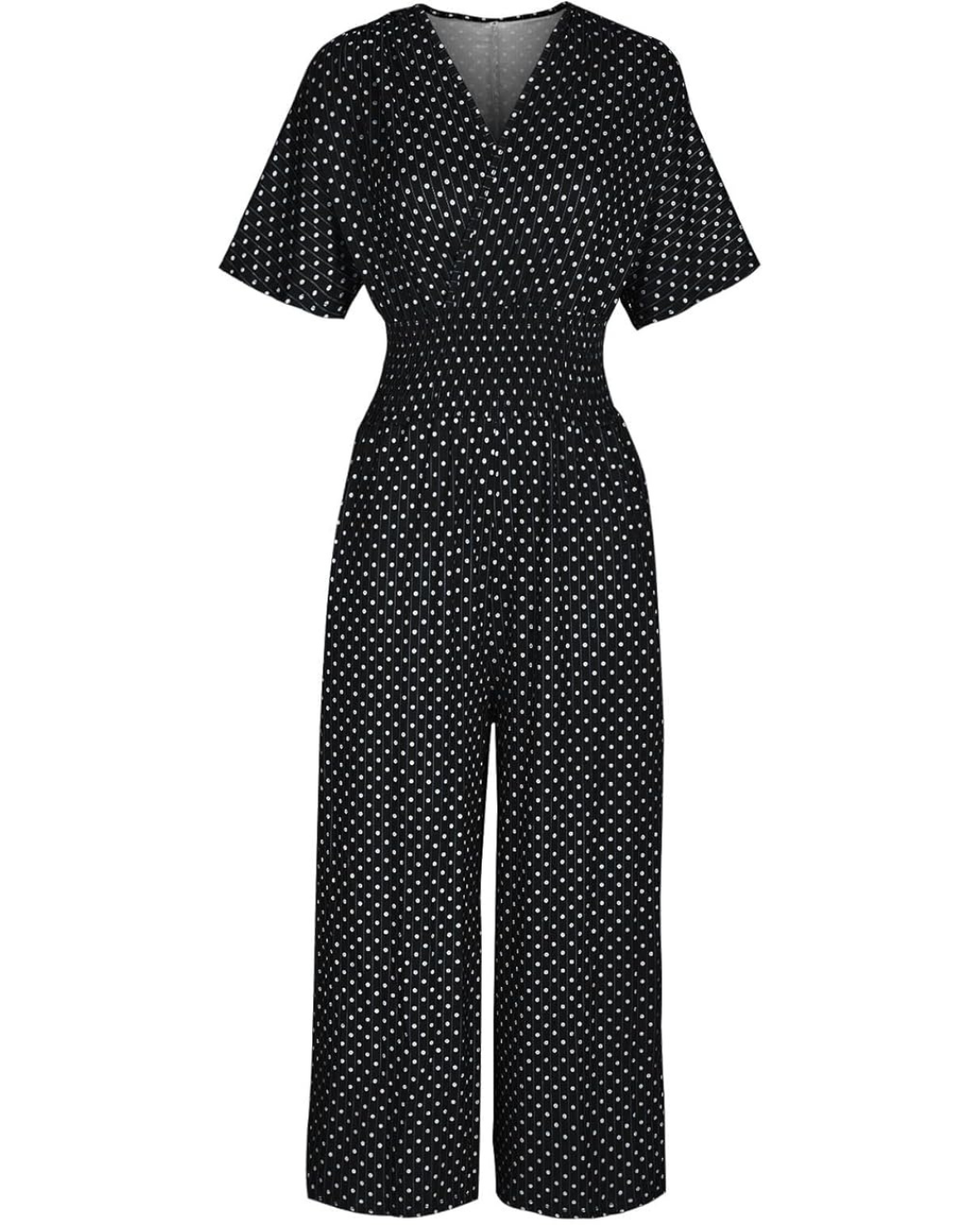Mono Ligero de Lino con Estampado de Bolas y Diseño Cómodo