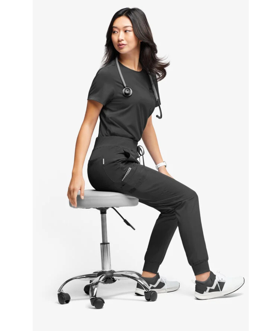 Conjunto de Uniforme Médico para Mujer con Bolsillos Multifuncionales y Tejido Transpirable