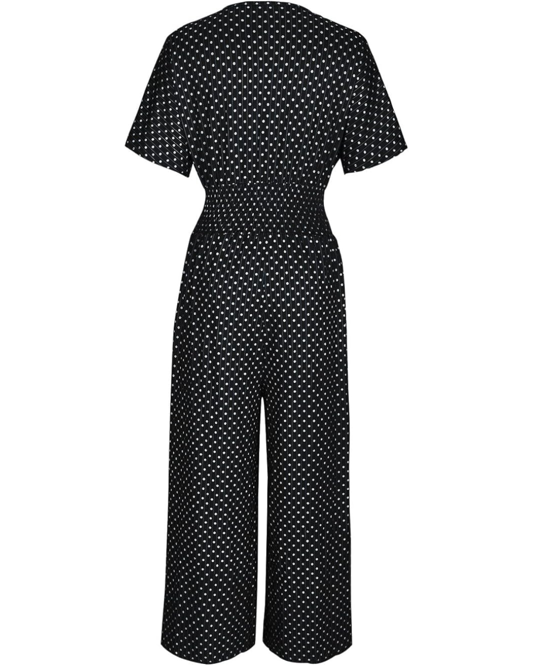 Mono Ligero de Lino con Estampado de Bolas y Diseño Cómodo