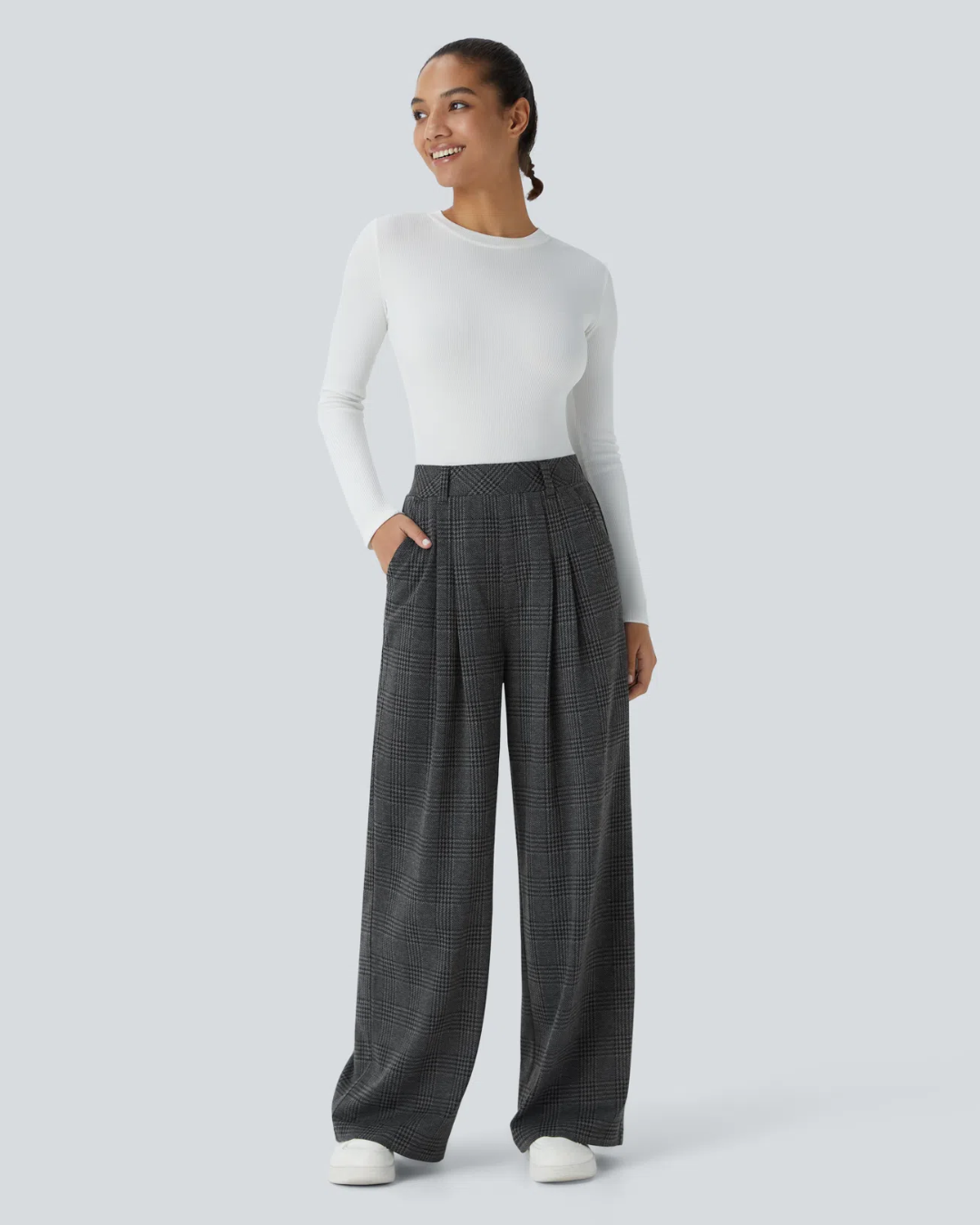 Pantalón de Pierna Ancha con Estampado para Mujer