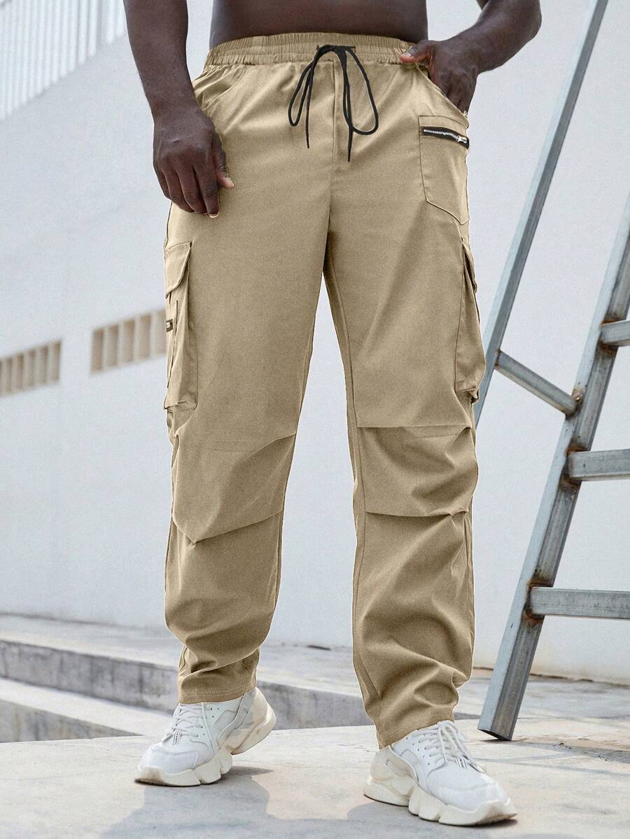Pantalón Cargo Informal de Hombre con Bolsillos Delantero