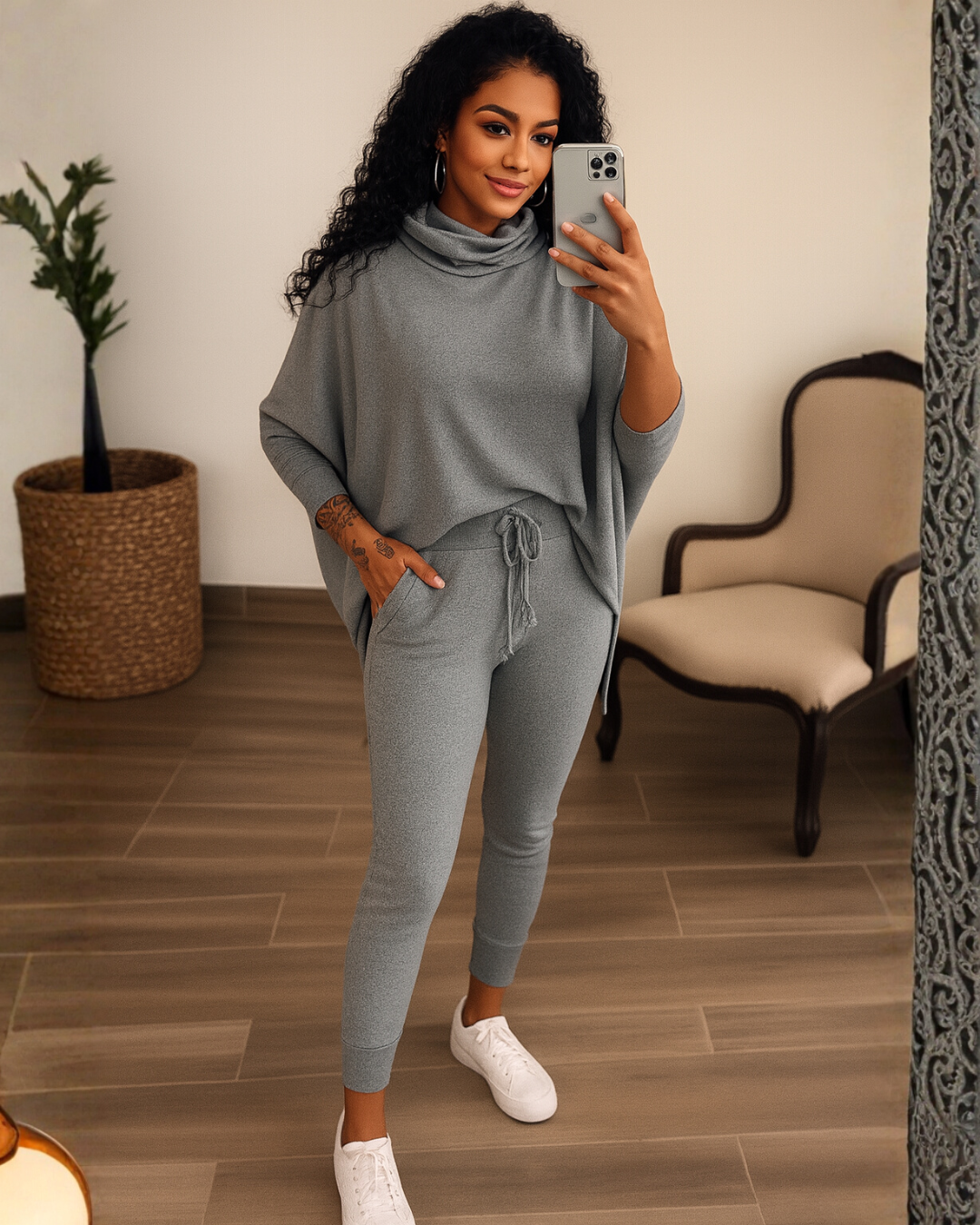 Conjunto de invierno en Lana Fina para mujer