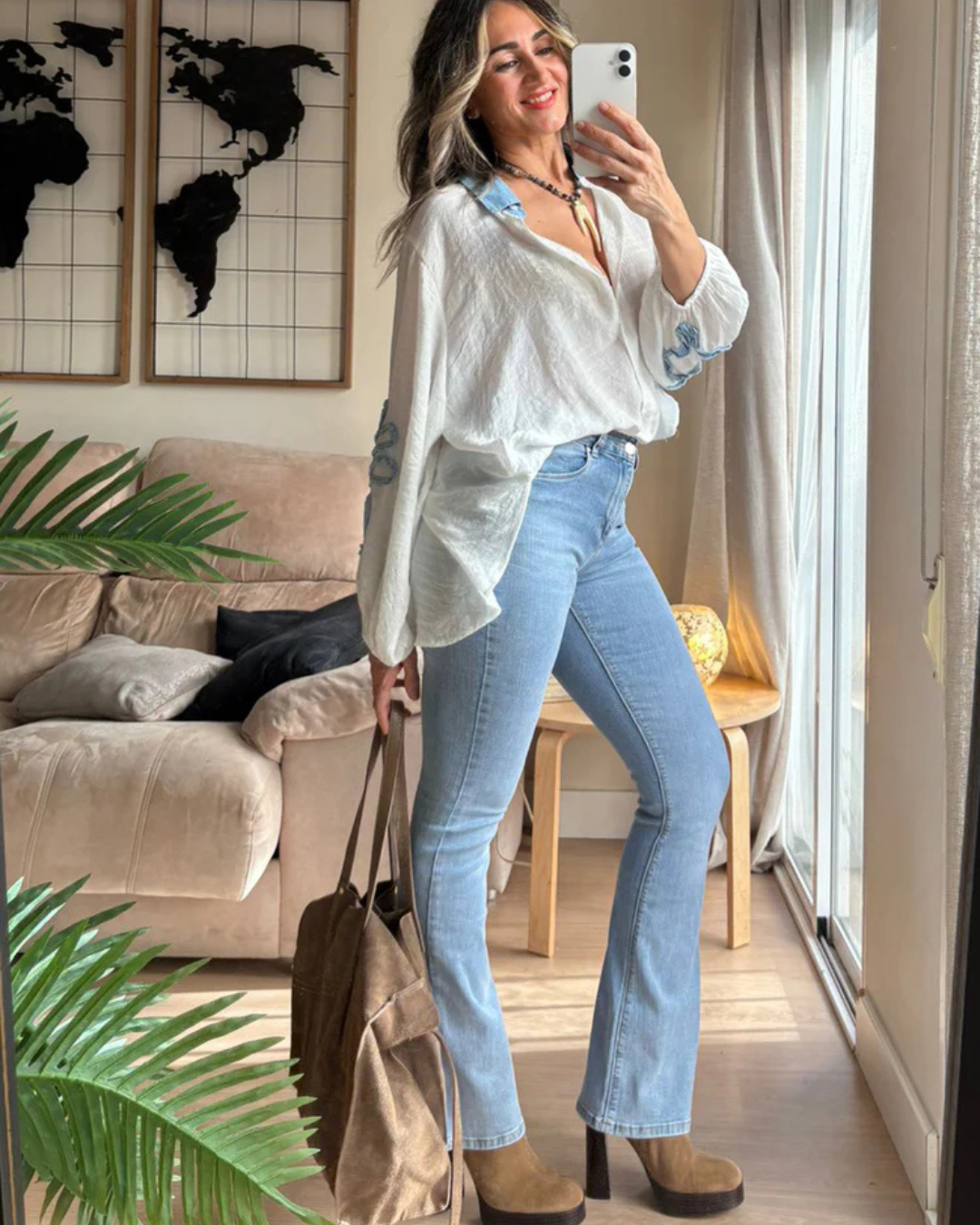 Pantalón de Piernas Anchas para Mujer