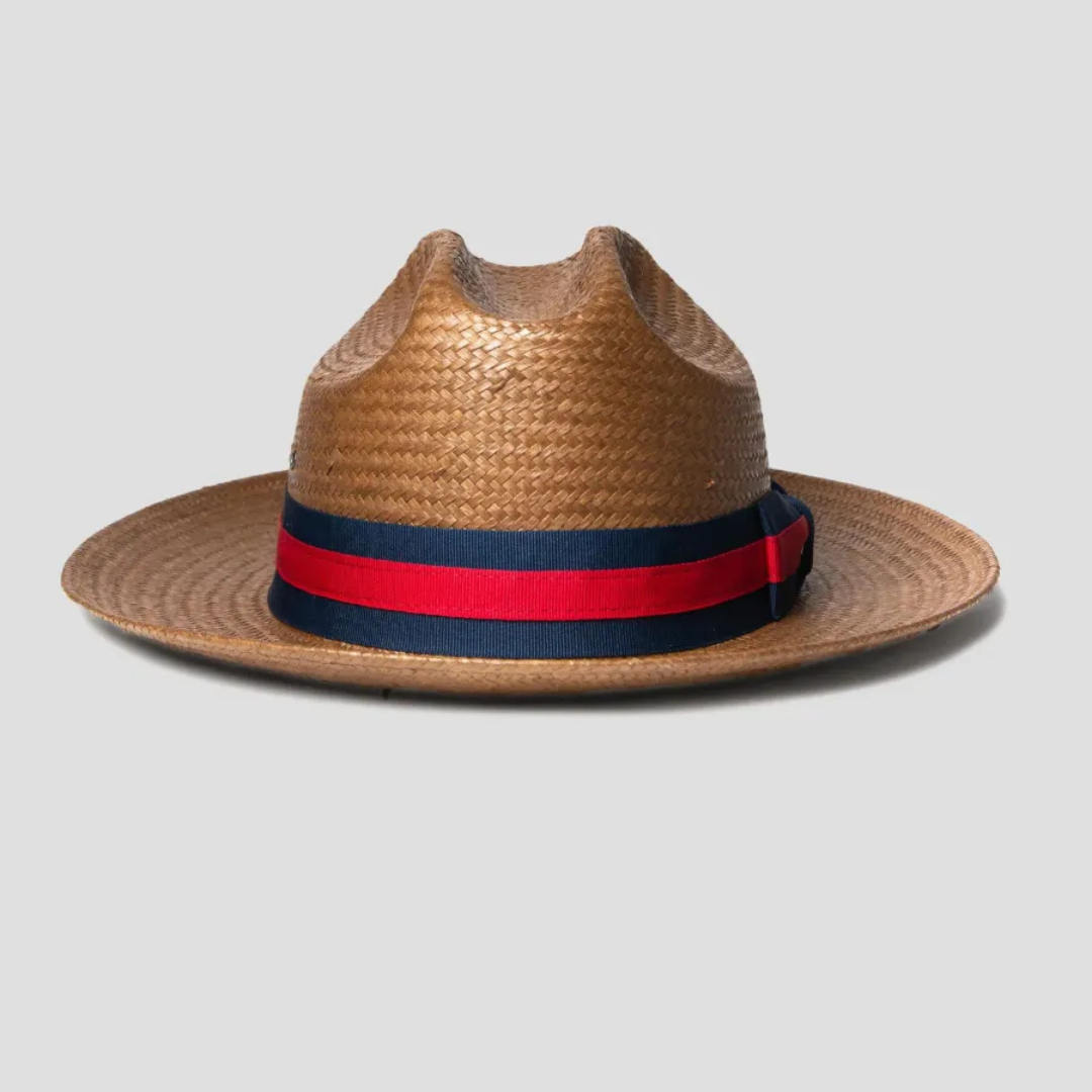 Sombrero de Paja Tejido con Cinta Decorativa Ideal para un Look Casual