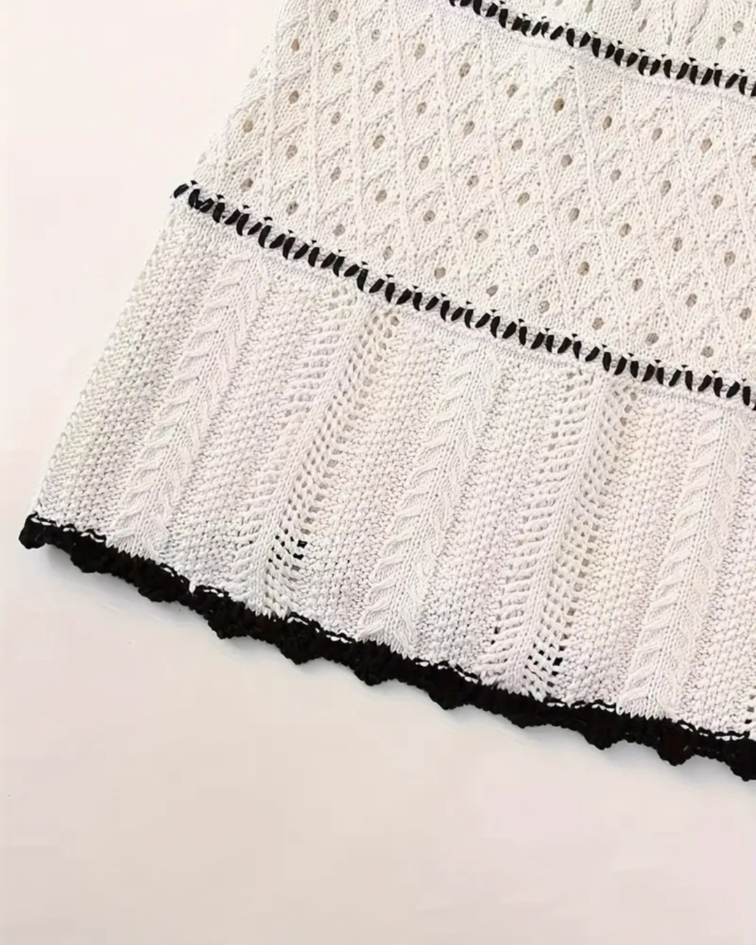 Vestido de Verano de Punto Calado Estilo Bohemio
