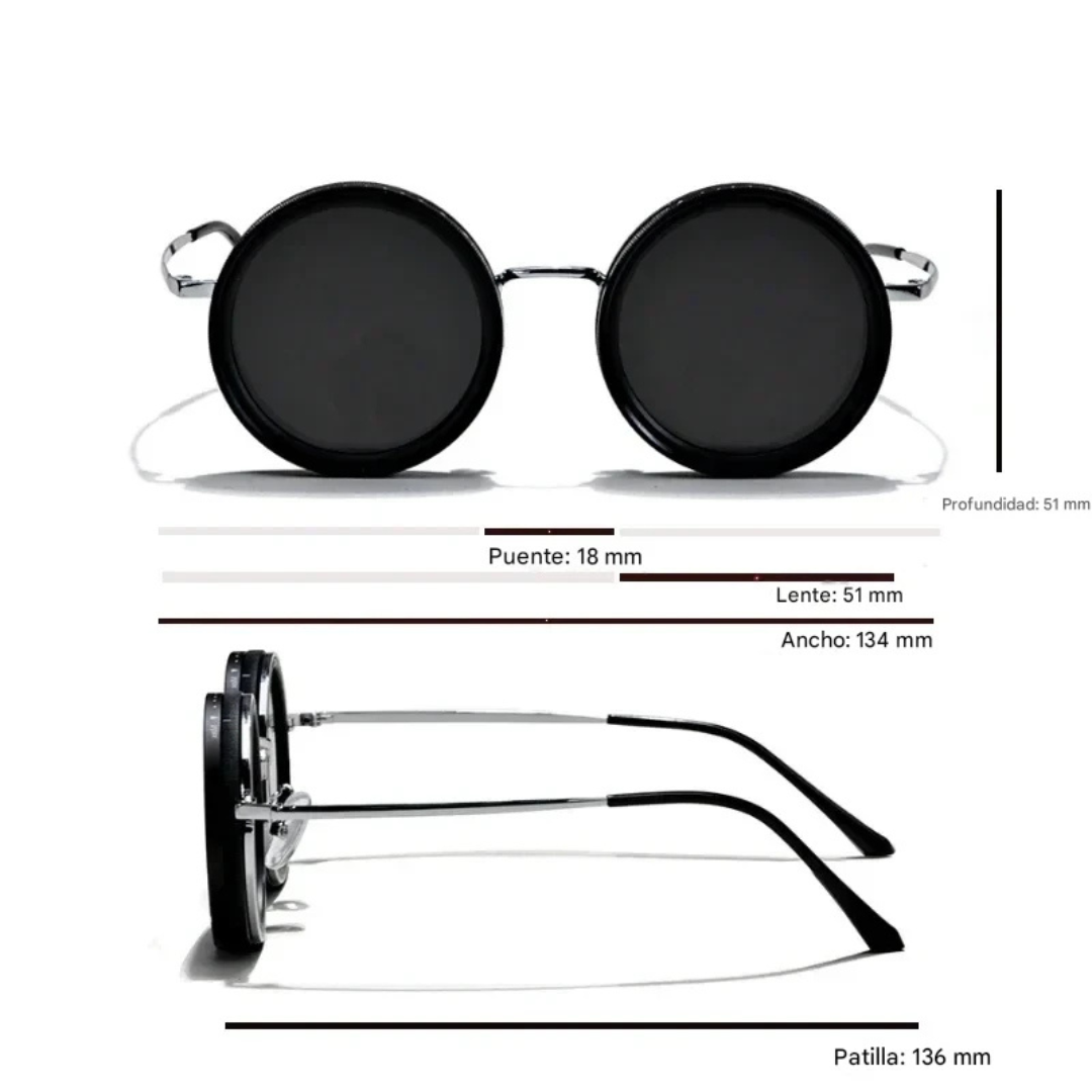 Lentes de Sol Redondas Ajustables y Polarizadas Unisex