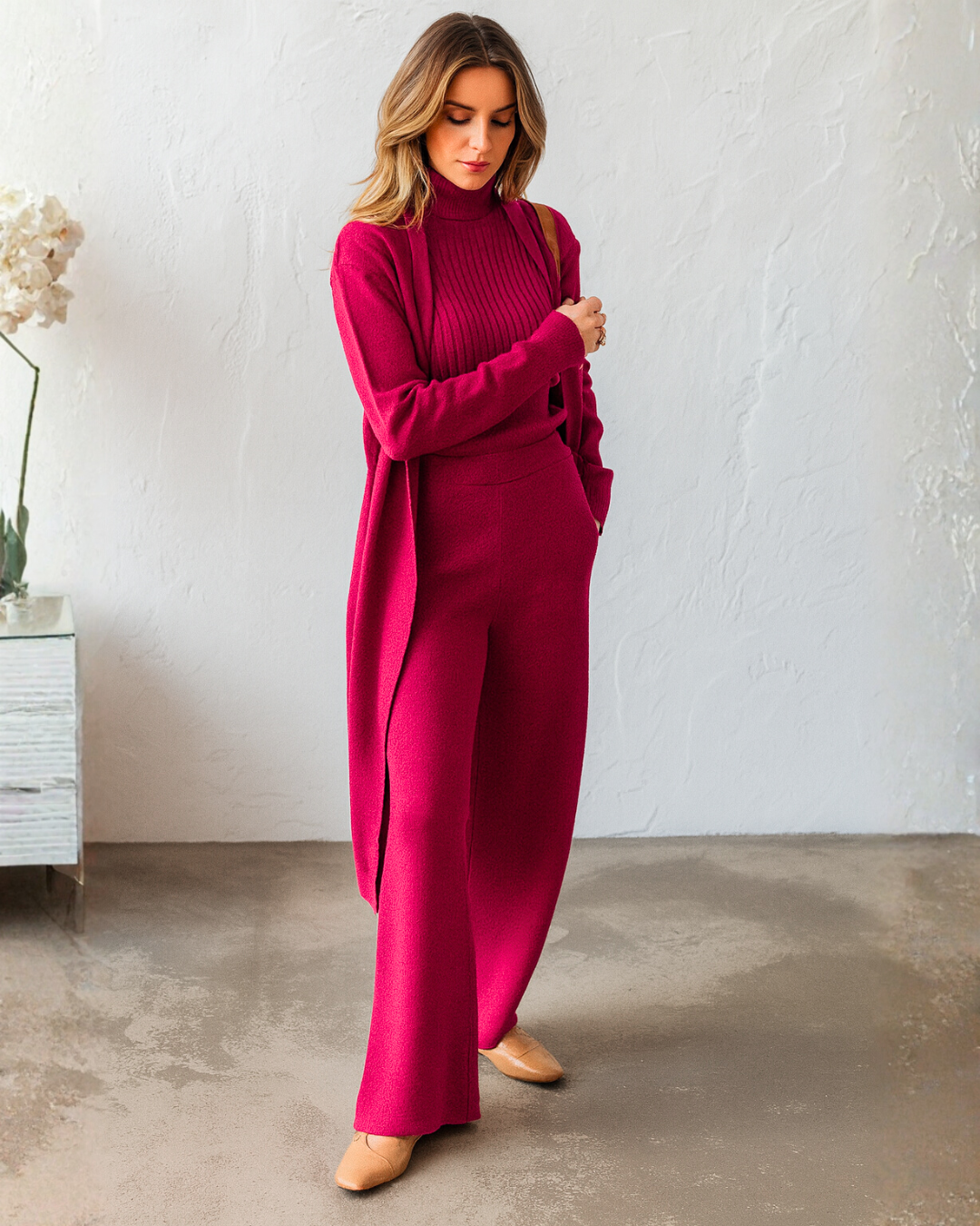 Elegante conjunto de tres piezas Versatilidad con estilo para mujer
