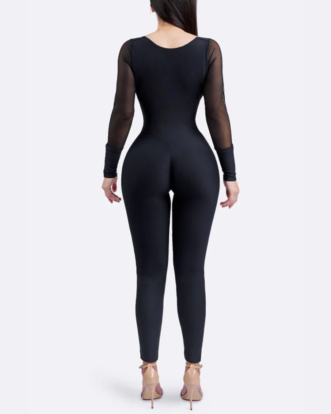 Mono Tipo Faja Reductora con Cremallera Frontal y Efecto Lifting de Glúteos