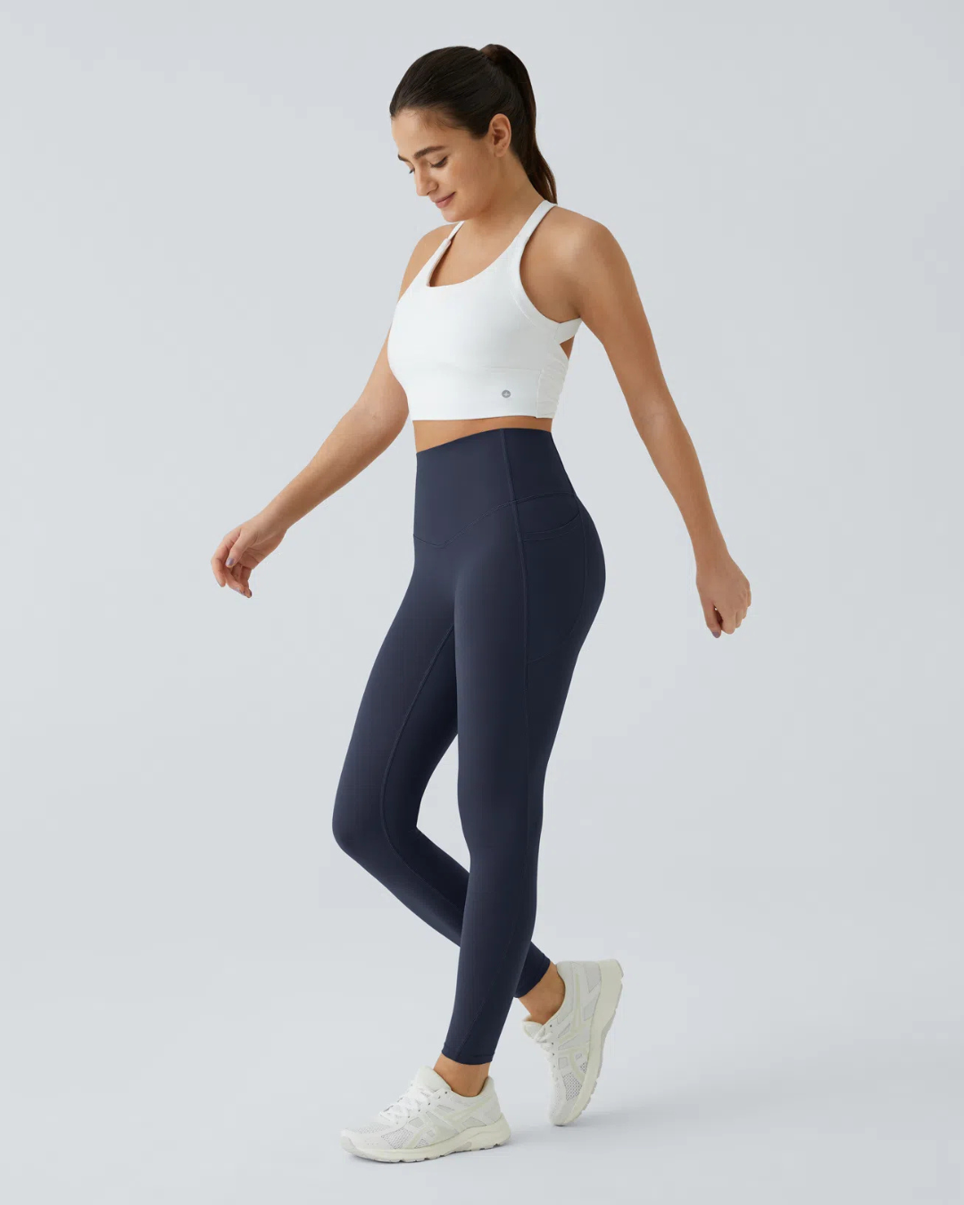 Leggings Moldeadores con Cintura Alta, Control Abdominal y Bolsillos Laterales para Entrenamiento