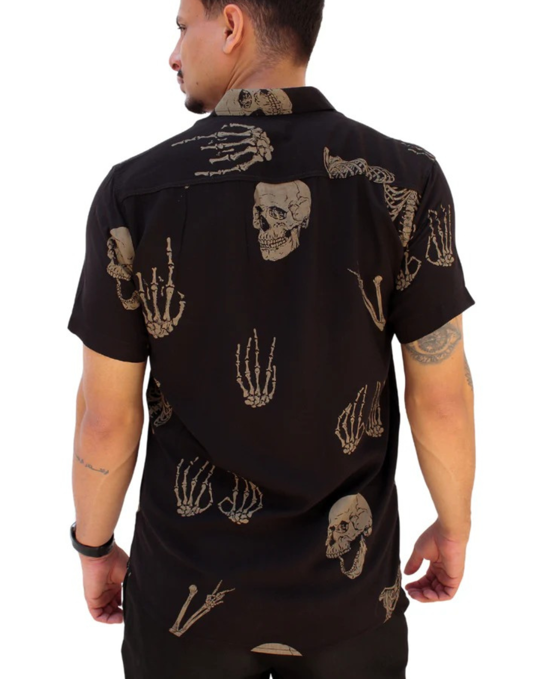 Camisa de Manga Corta con Estampado para Hombre