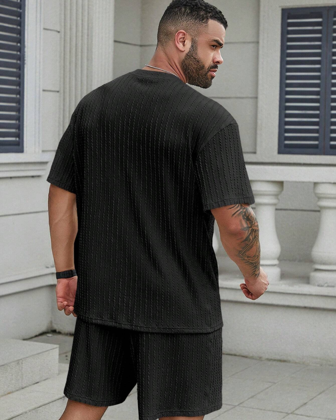 Conjunto Casual de Camiseta Manga Corta y Short para Hombre