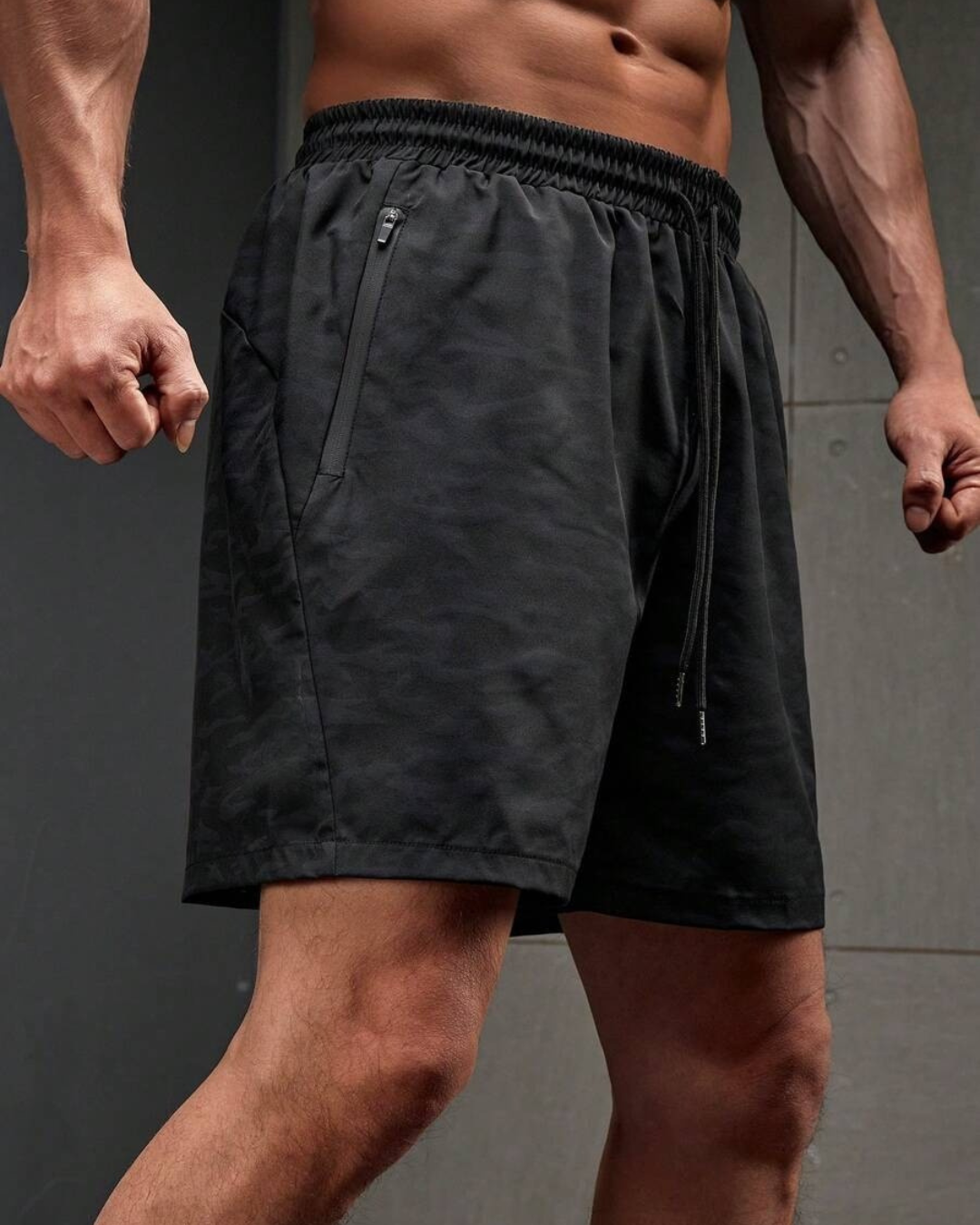 Pantalones cortos deportivos con cordón ajustable para hombre
