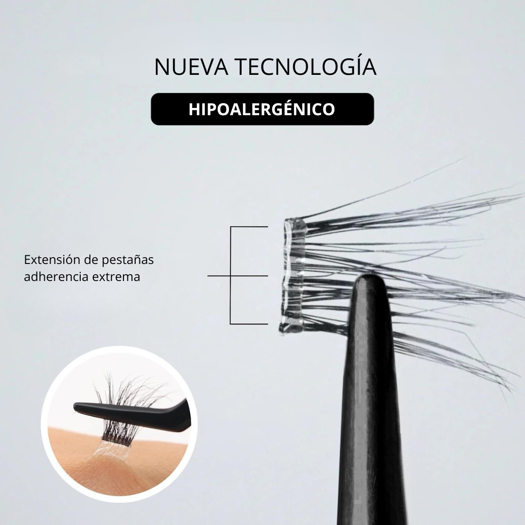 Extensión de Pestañas con Adhesivo Invisible (OFERTA 2X1)