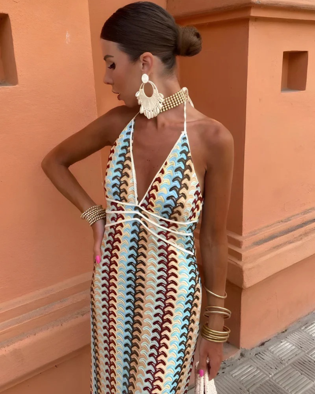 Vestido de Verano de Punto Calado