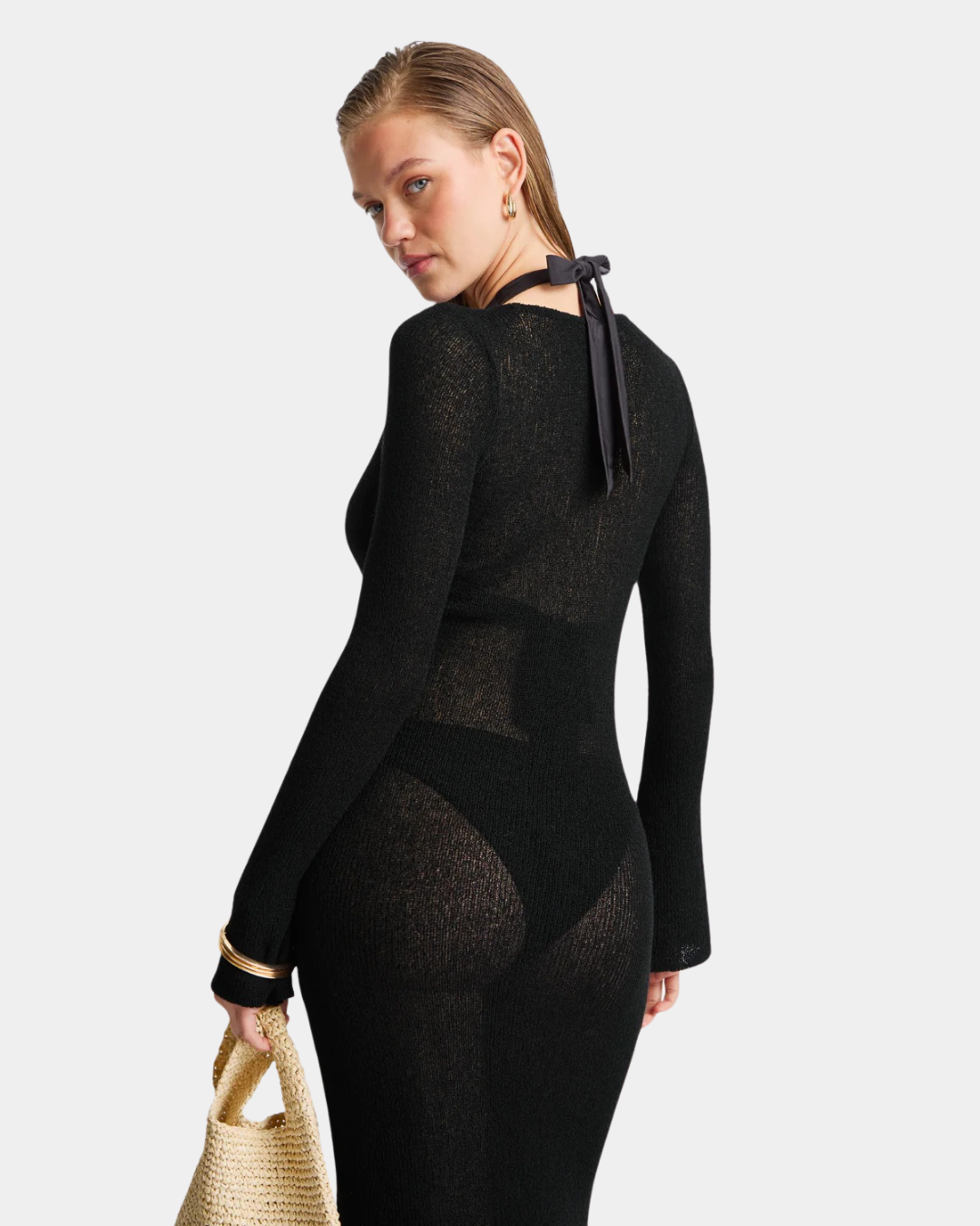 Vestido Playero Chic con Transparencia
