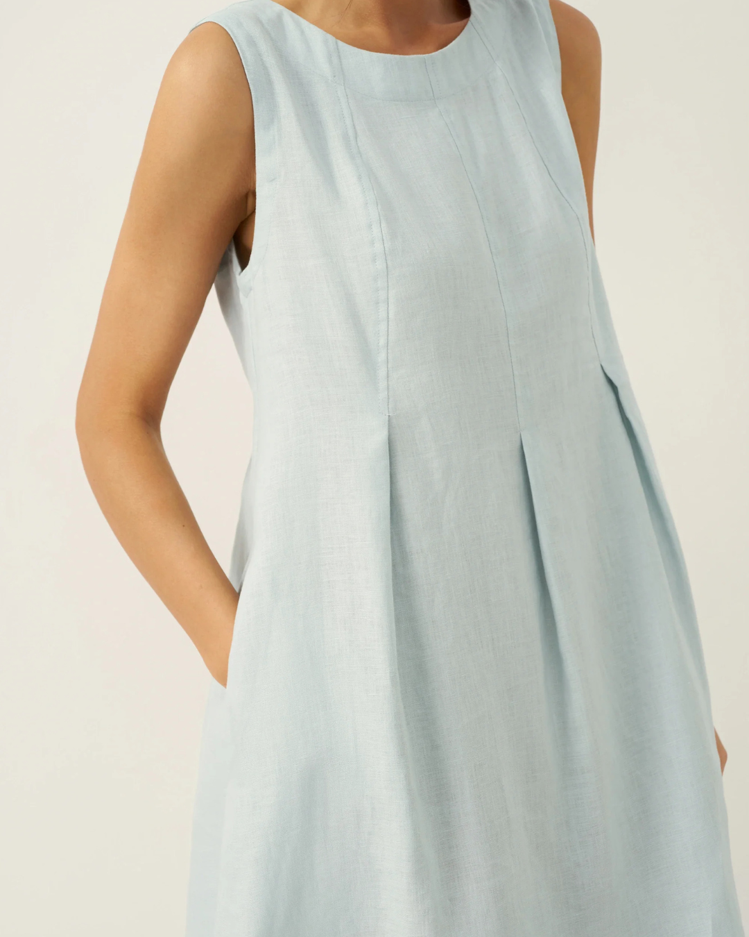 Vestido casual con bolsillos laterales para mujer