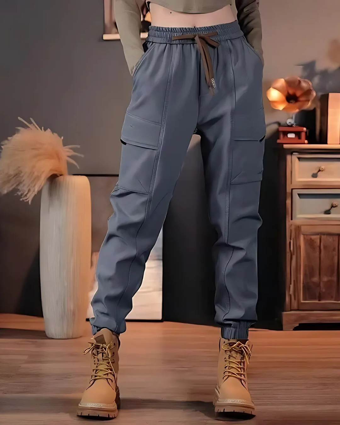 Pantalón Casual Unisex con Múltiples Bolsillos