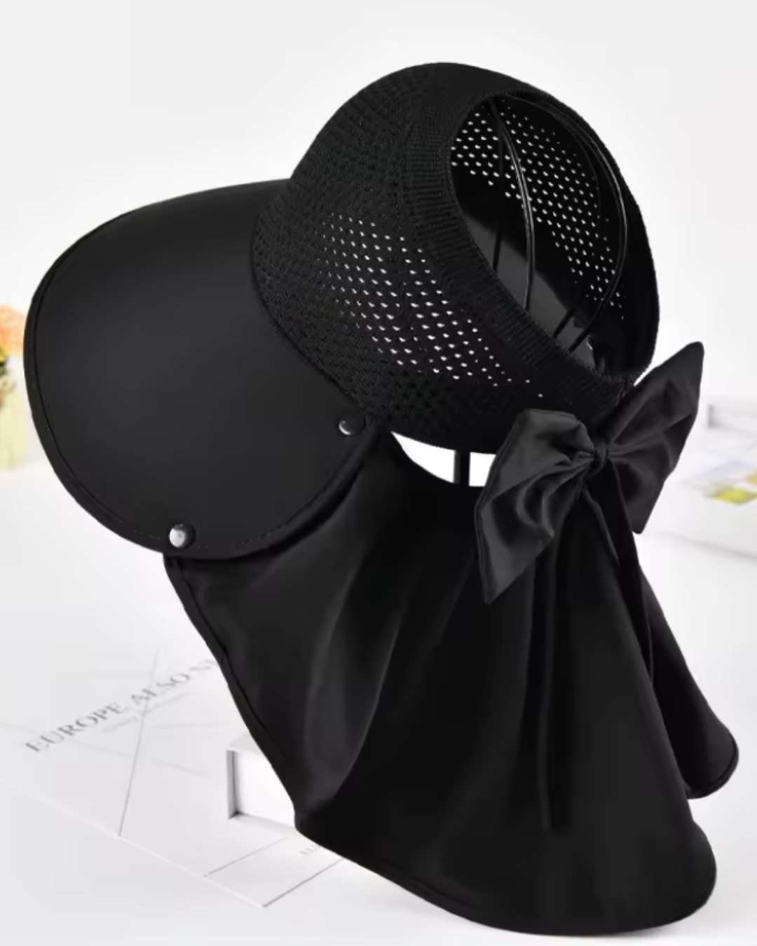 Sombrero de Ala Ancha con Lazo Elegante para Días Soleados