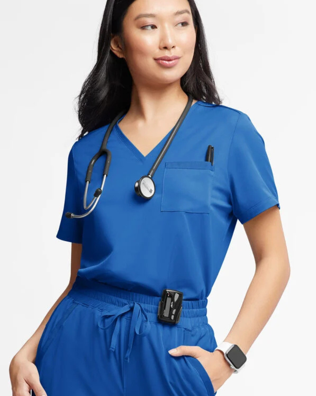 Conjunto de Uniforme Médico para Mujer con Bolsillos Multifuncionales y Tejido Transpirable