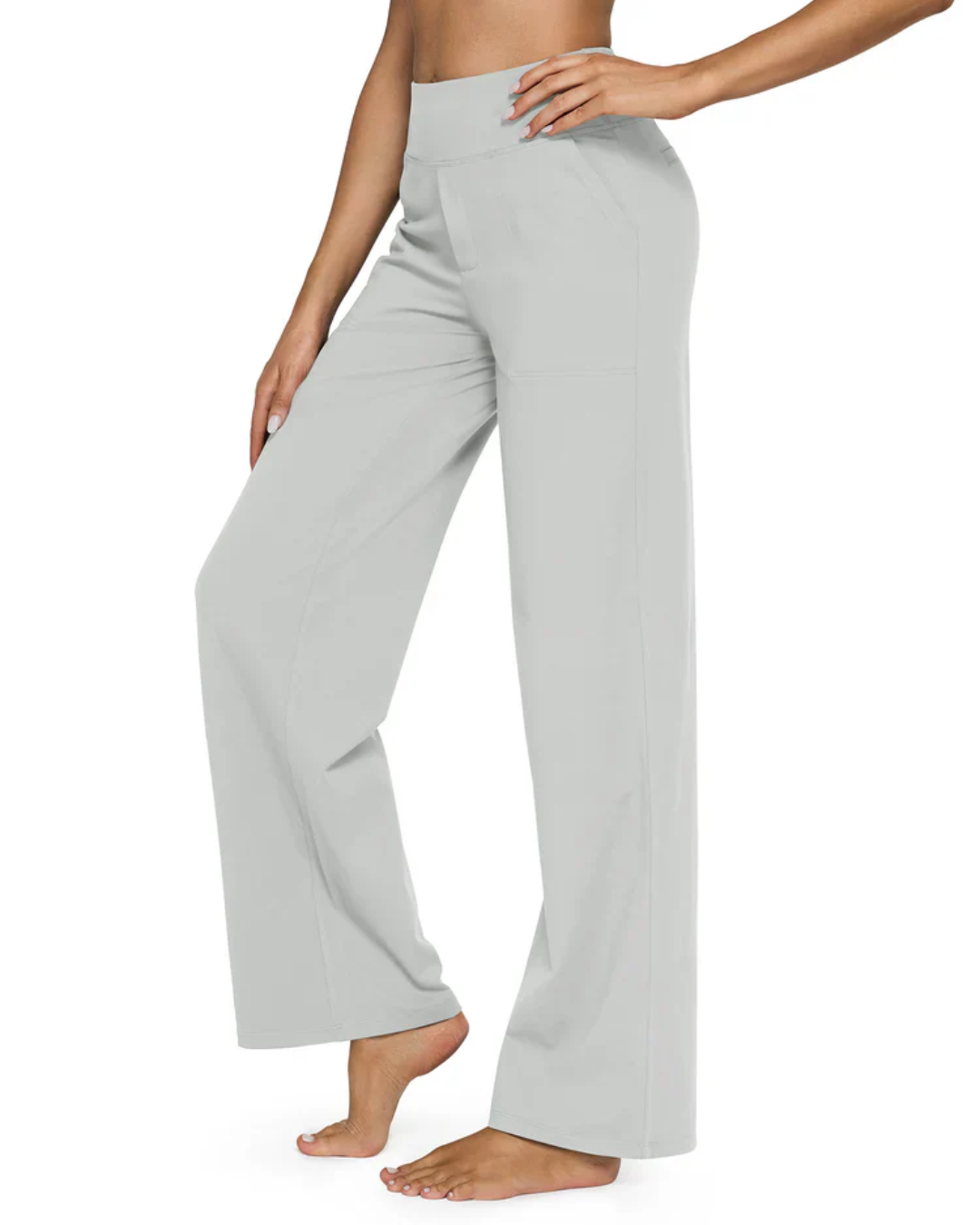 Pantalón Elástico de Cintura Alta y Holgados para Mujer