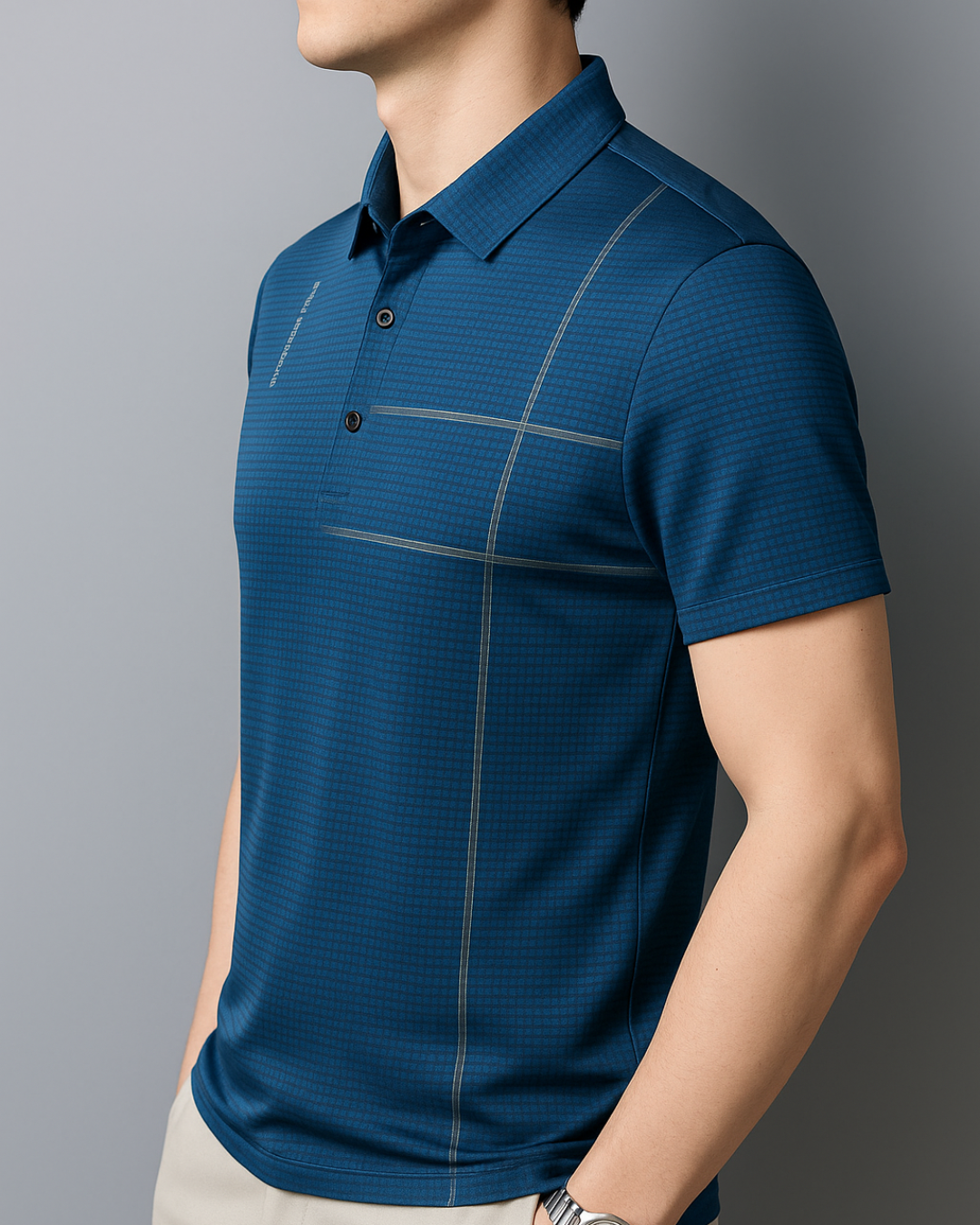 Camiseta de Solapa Holgada con Tejido Fresco y Transpirable para Hombre