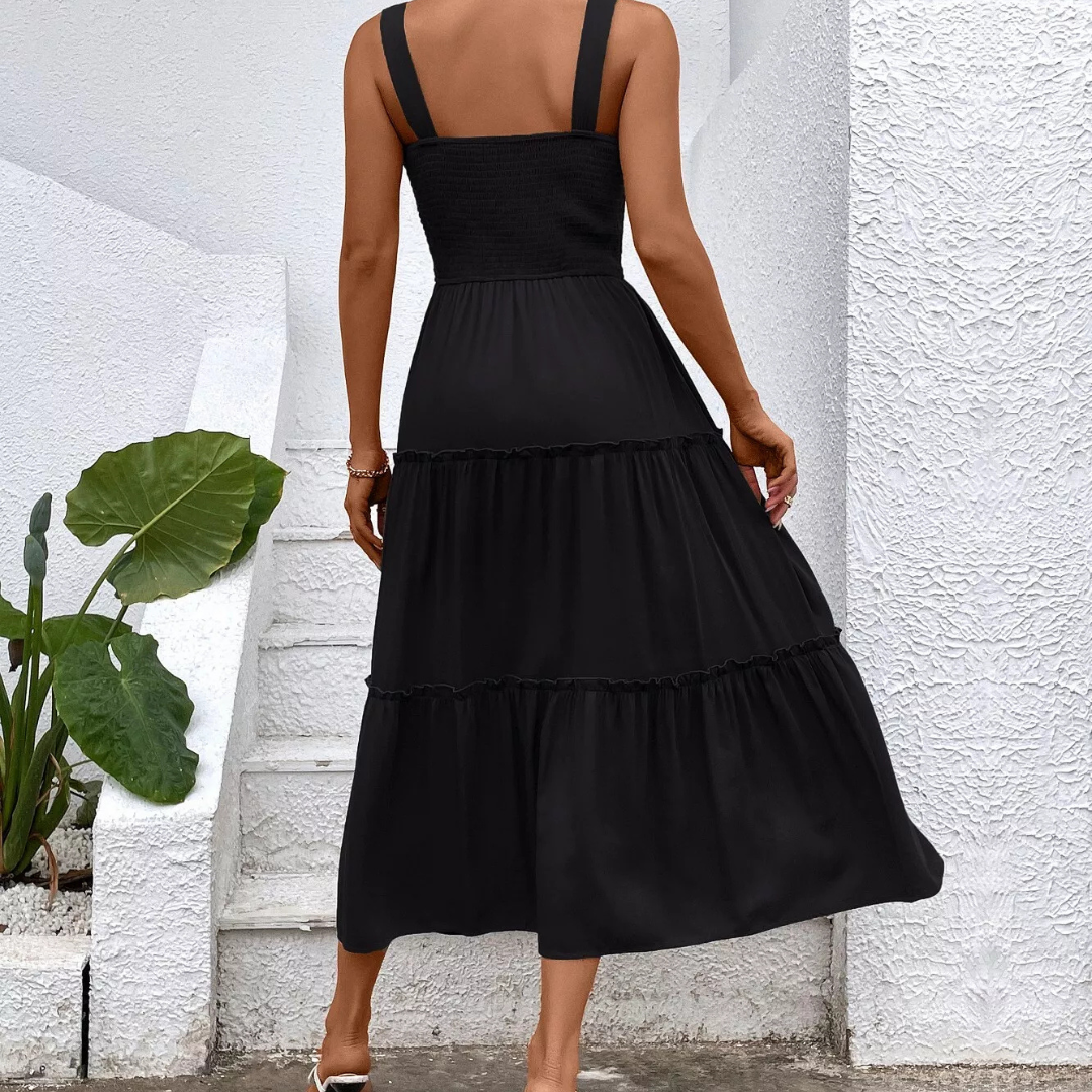 Vestido Corto con Dobladillo Acampanado
