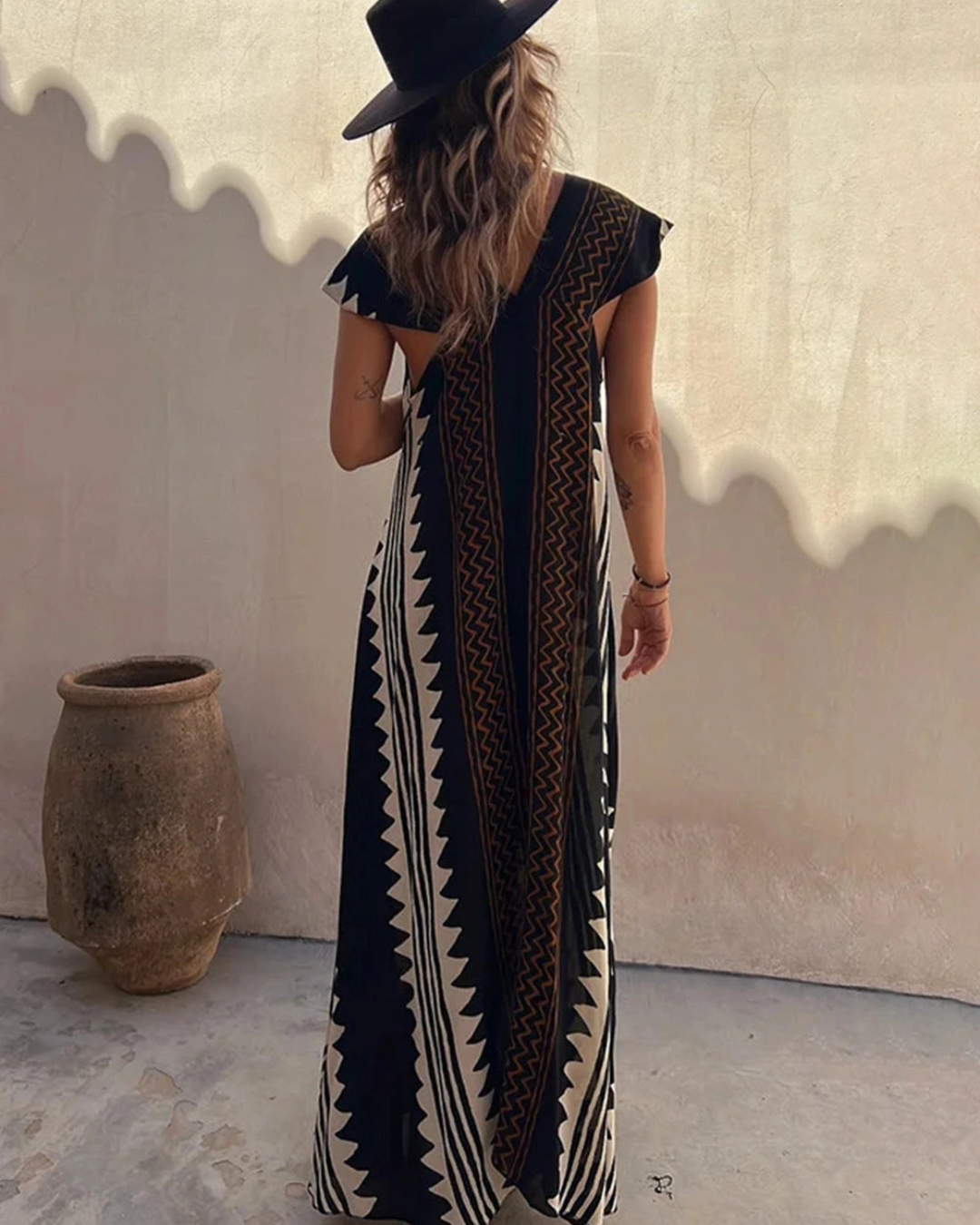 Vestido Boho con Escote en V