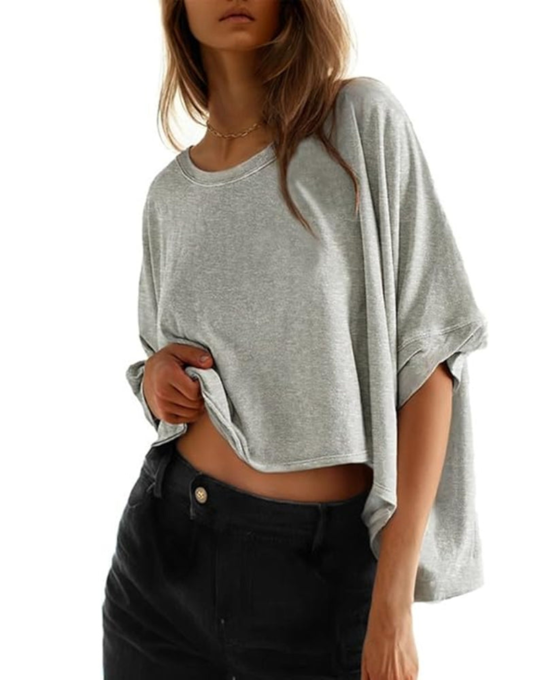 Camiseta Informal de Corte Holgado y Cómodo para Mujer