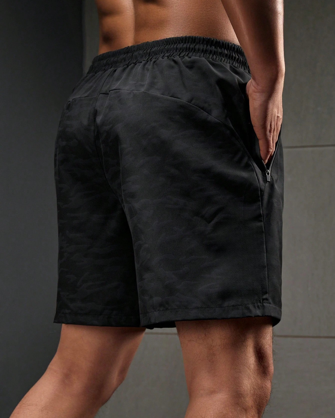 Pantalones cortos deportivos con cordón ajustable para hombre