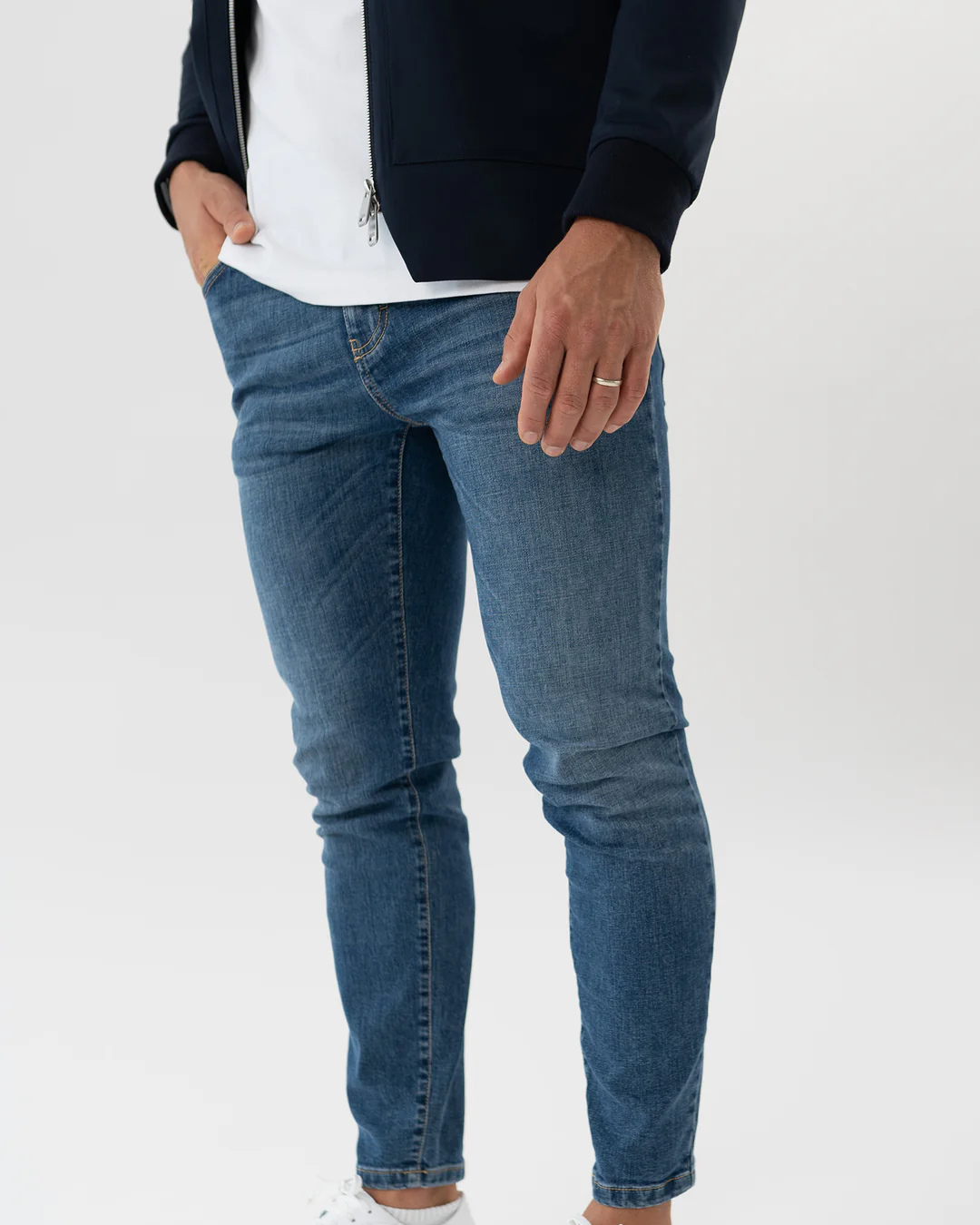 Pantalón auténtico clásico azul para todos los días