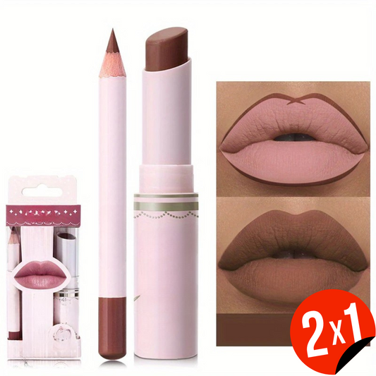 Set de Lápiz Labial y Delineador de Labios (OFERTA 2X1)