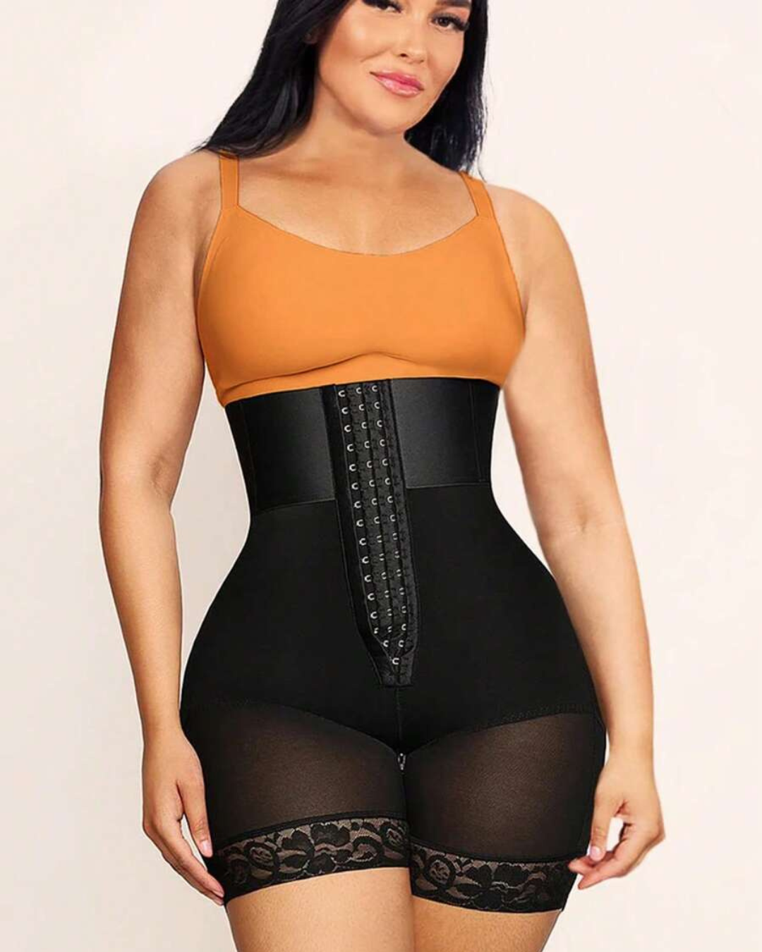 Faja de Talle Alto con Encaje y Corchetes para Mujer (2X1 OFERTA)
