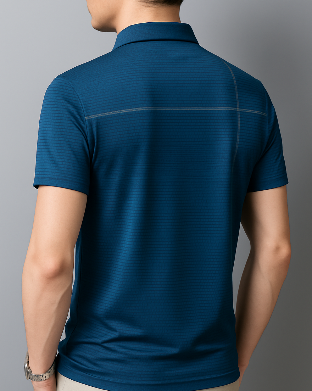 Camiseta de Solapa Holgada con Tejido Fresco y Transpirable para Hombre