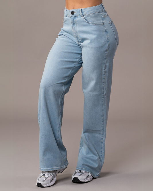 Pantalón de Talle Alto y Corte Alargado para Mujer