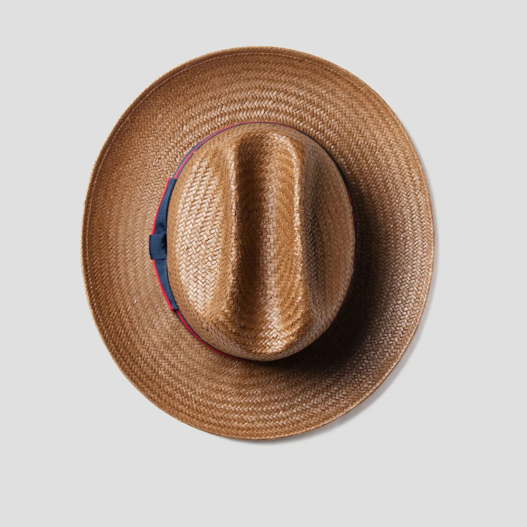 Sombrero de Paja Tejido con Cinta Decorativa Ideal para un Look Casual