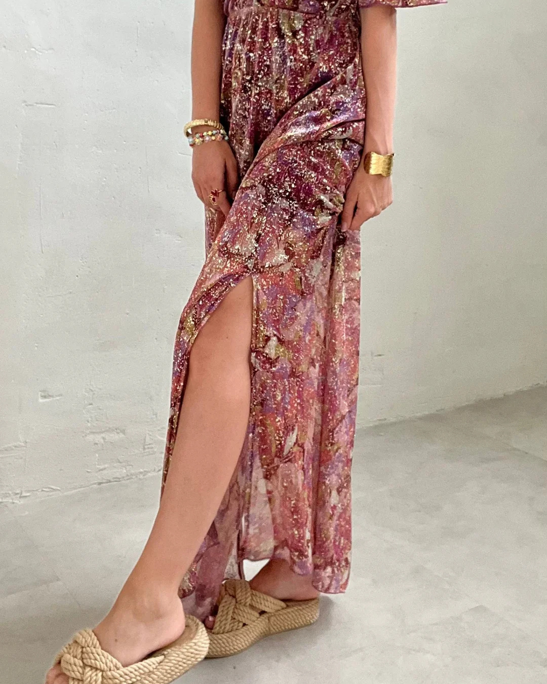 Vestido Largo con Escote en V