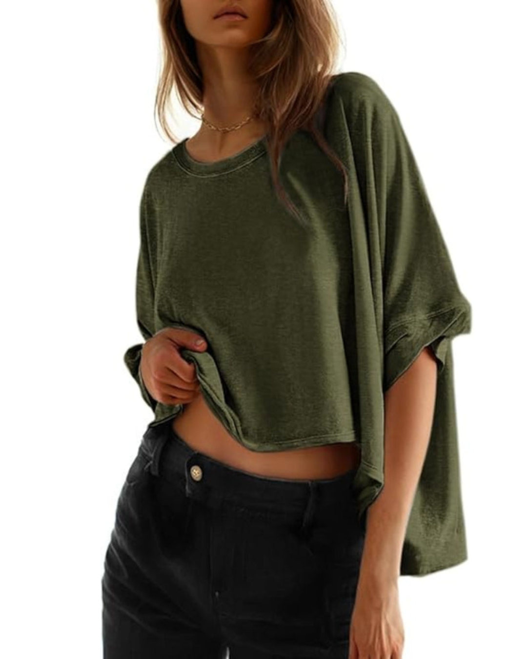 Camiseta Informal de Corte Holgado y Cómodo para Mujer