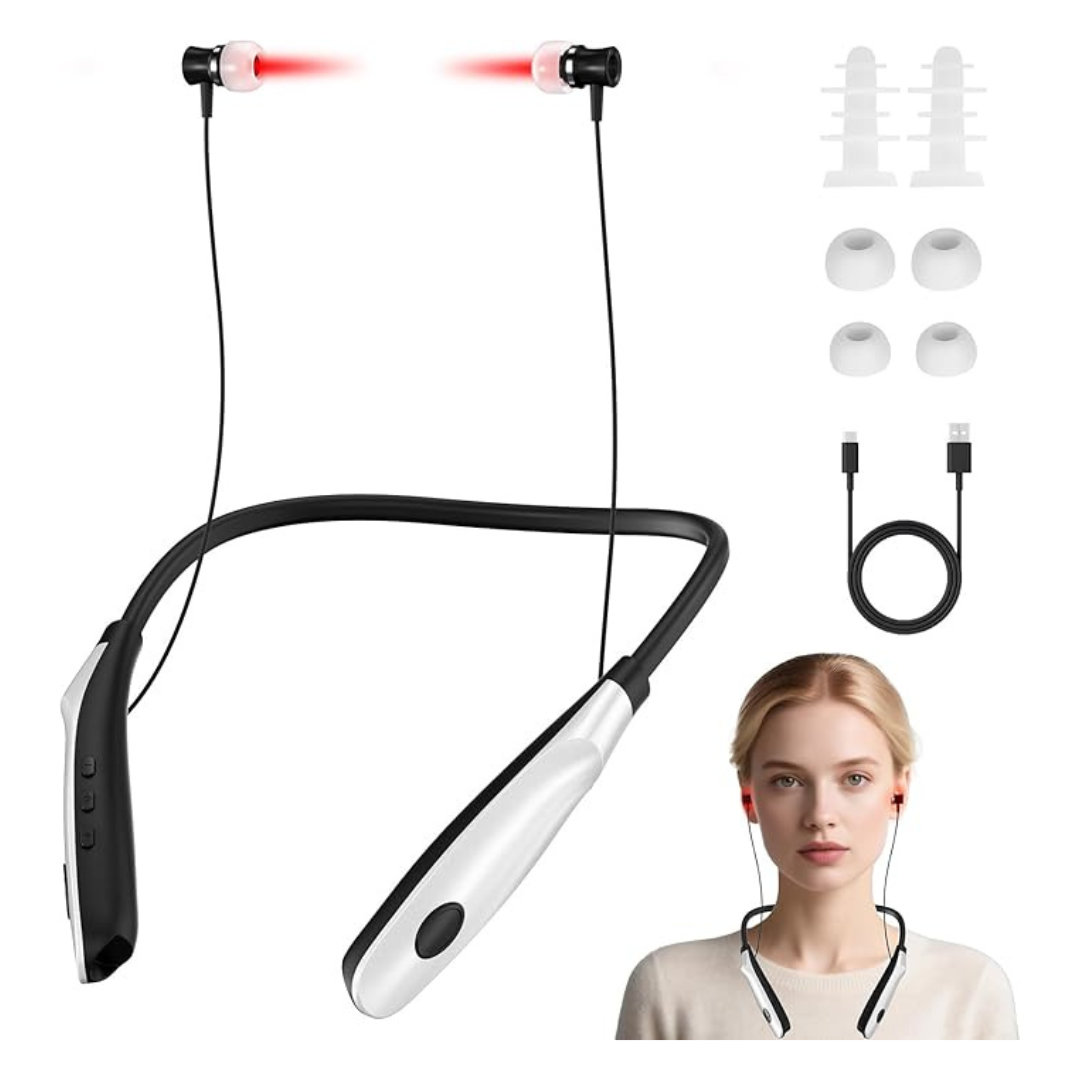 Tapones para Tinnitus con Luz Roja Terapéutica