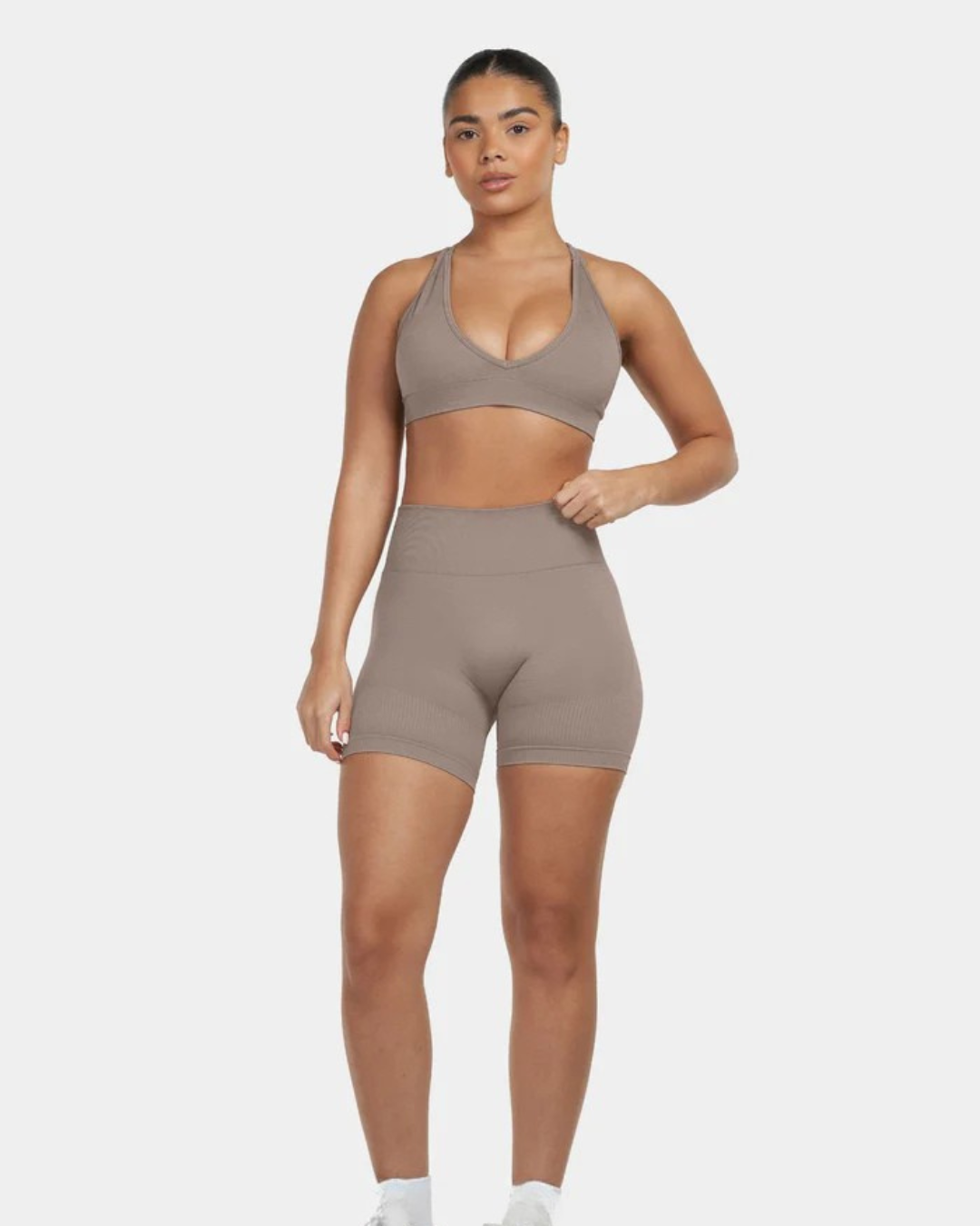 Pantalón Corto Deportivo sin Costuras con Efecto Esculpido y Diseño Acanalado (OFERTA 2X1)