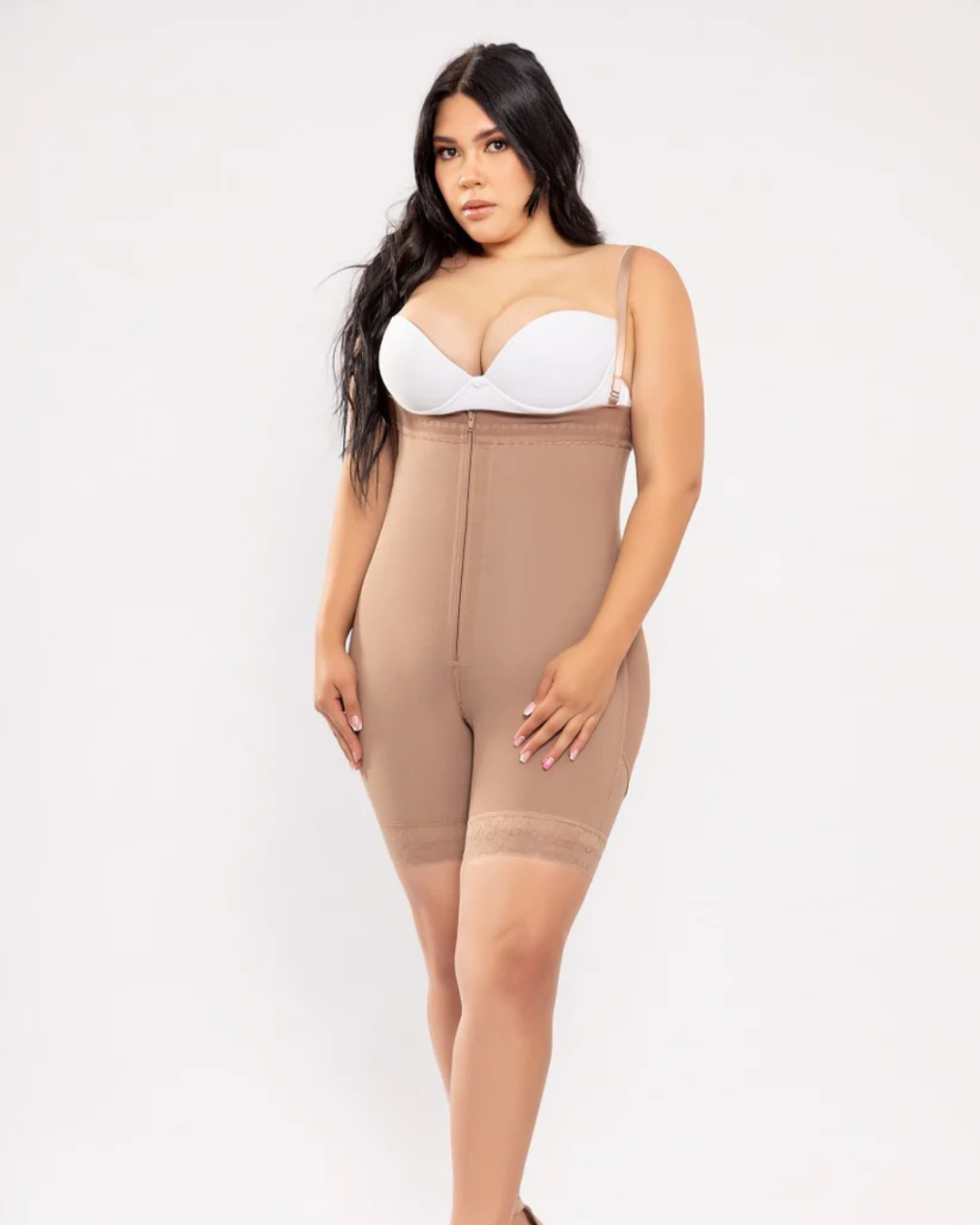 Faja Moldeadora de Alta Compresión con Encaje y Cremallera Invisible para Realzar la Figura (OFERTA 2X1)