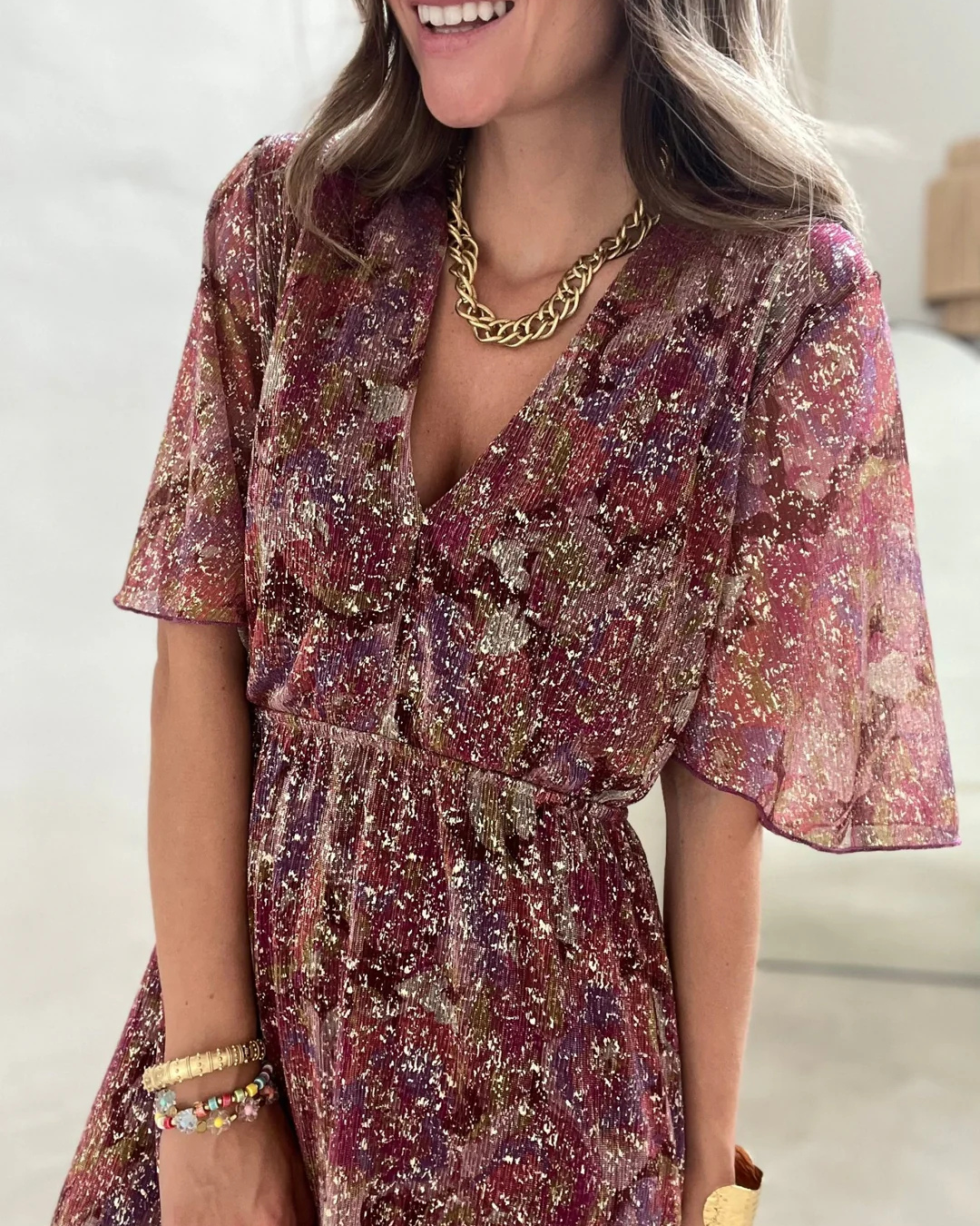 Vestido Largo con Escote en V