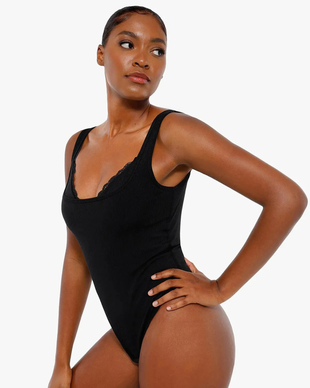 Body con Control Abdominal e Interior de Encaje para Mujer