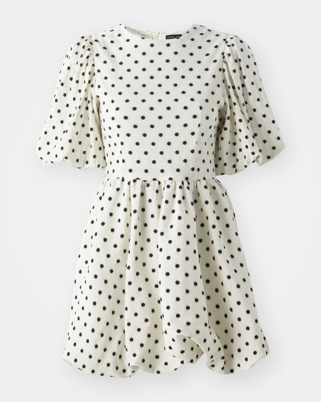 Vestido Corto con Manga Abullonada