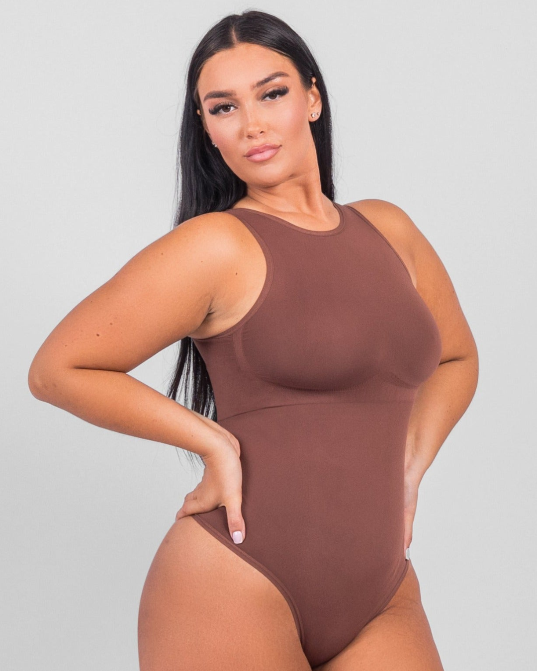 Body con Cuello Redondo y Control de Abdomen