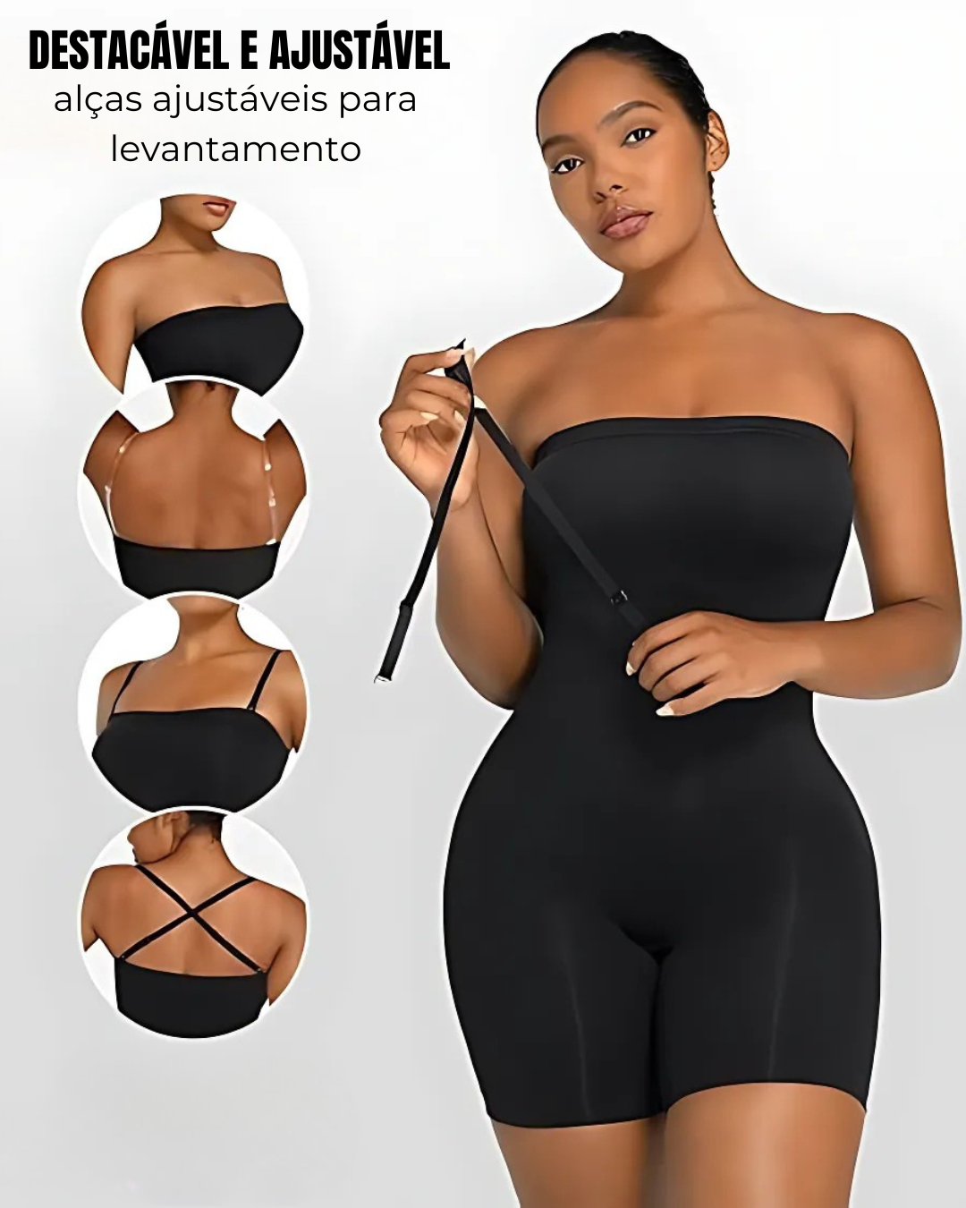 Faja moldeadora sin costuras para mujer con tirantes extraíbles
