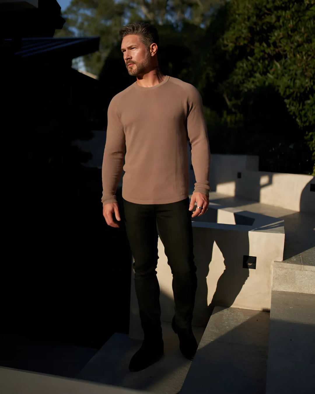 Jersey Manga Larga Elegante para Hombre
