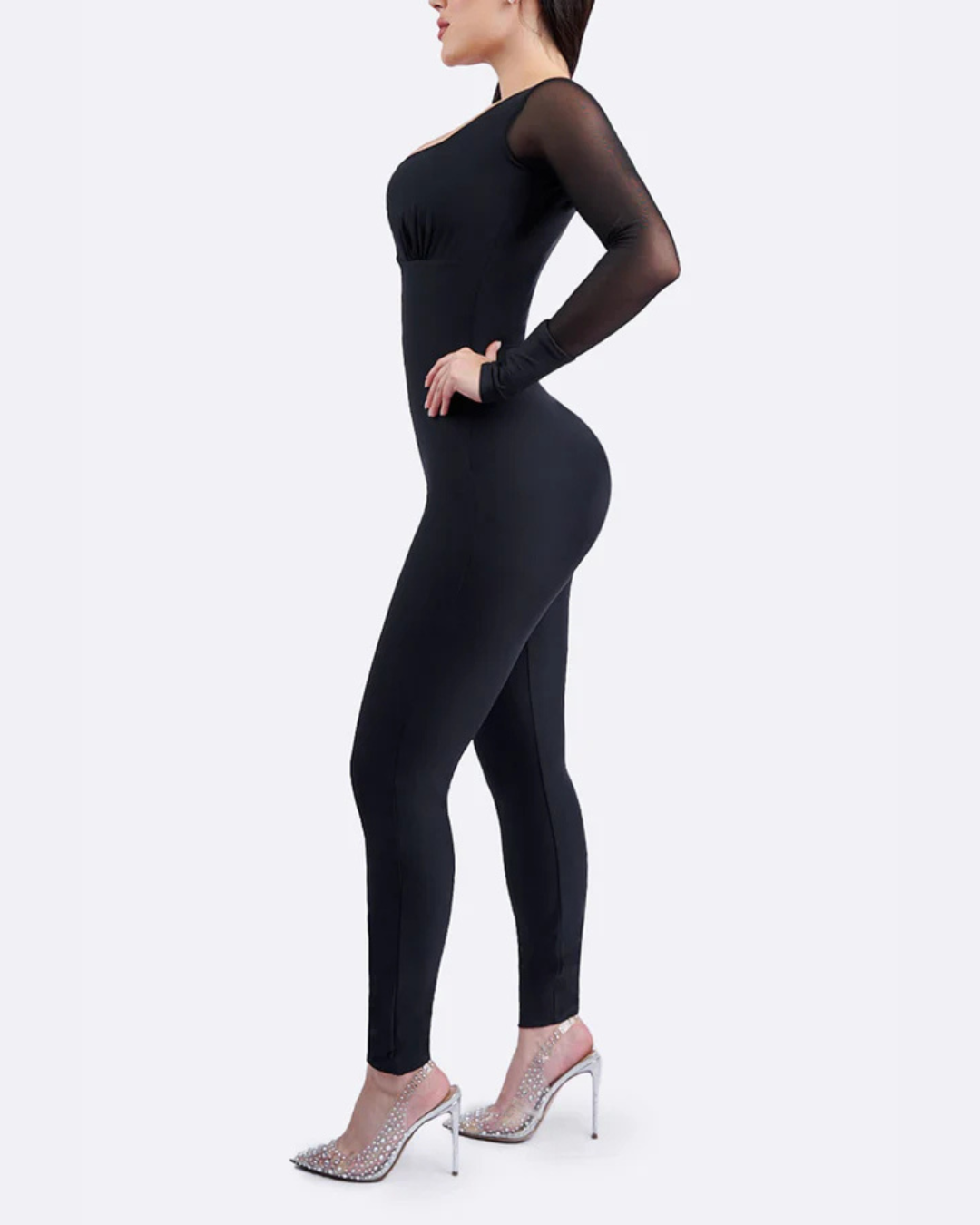 Mono Tipo Faja Reductora con Cremallera Frontal y Efecto Lifting de Glúteos