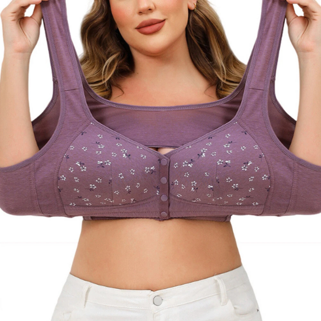 Sujetador Floral Cómodo y Confortable con Botón Frontal (OFERTA 2X1)