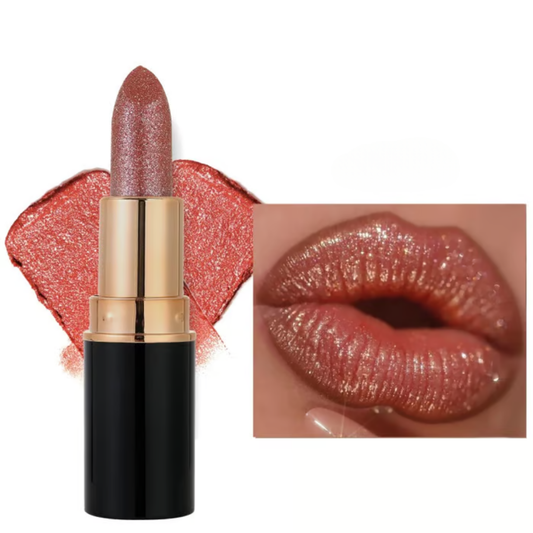 Barra Labial con Brillo de Labios de Diamante Resistente al Agua y con Purpurina (OFERTA 2X1)